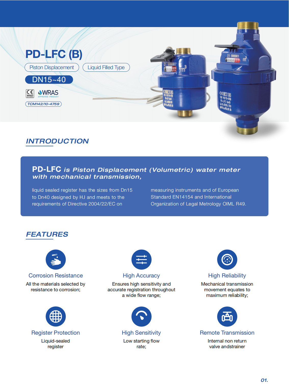 Volumetric Semi-Dry Liquid Filled Type Water Meter Volumetric Semi-Dry Liquid Filled Type Water Meter