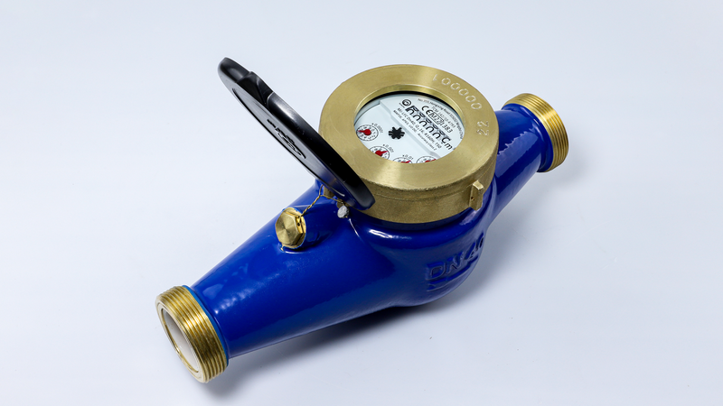  Residential Multi-Jet Domestic DN15-DN50 Turbine Water Meter R100-R160 with Brass Closing Ring