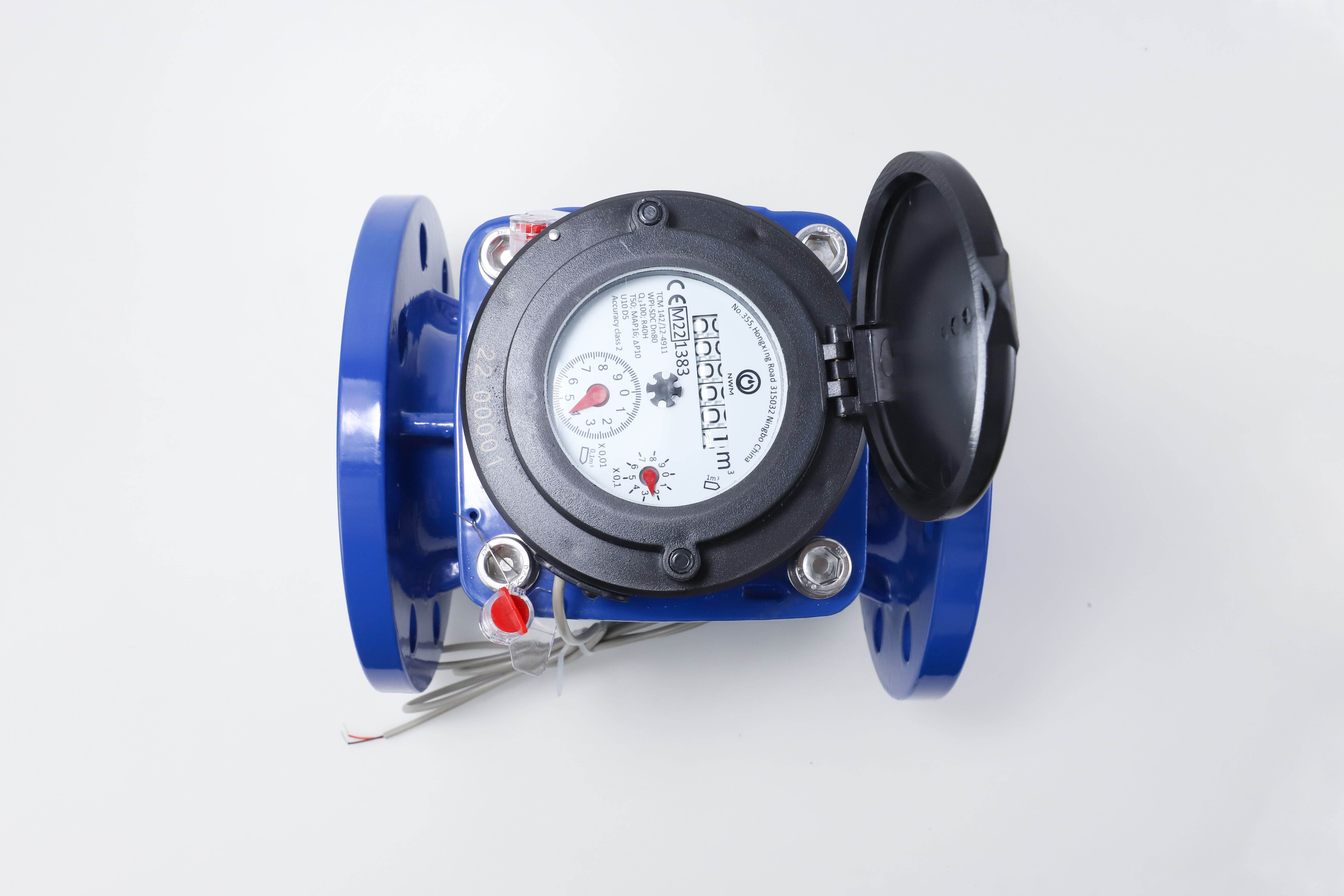 Mechanical Industrial Woltman Bulk Dry Type R80 / Class B Water Meter 
