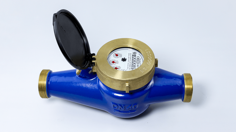  Residential Multi-Jet Domestic DN15-DN50 Turbine Water Meter R100-R160 with Brass Closing Ring