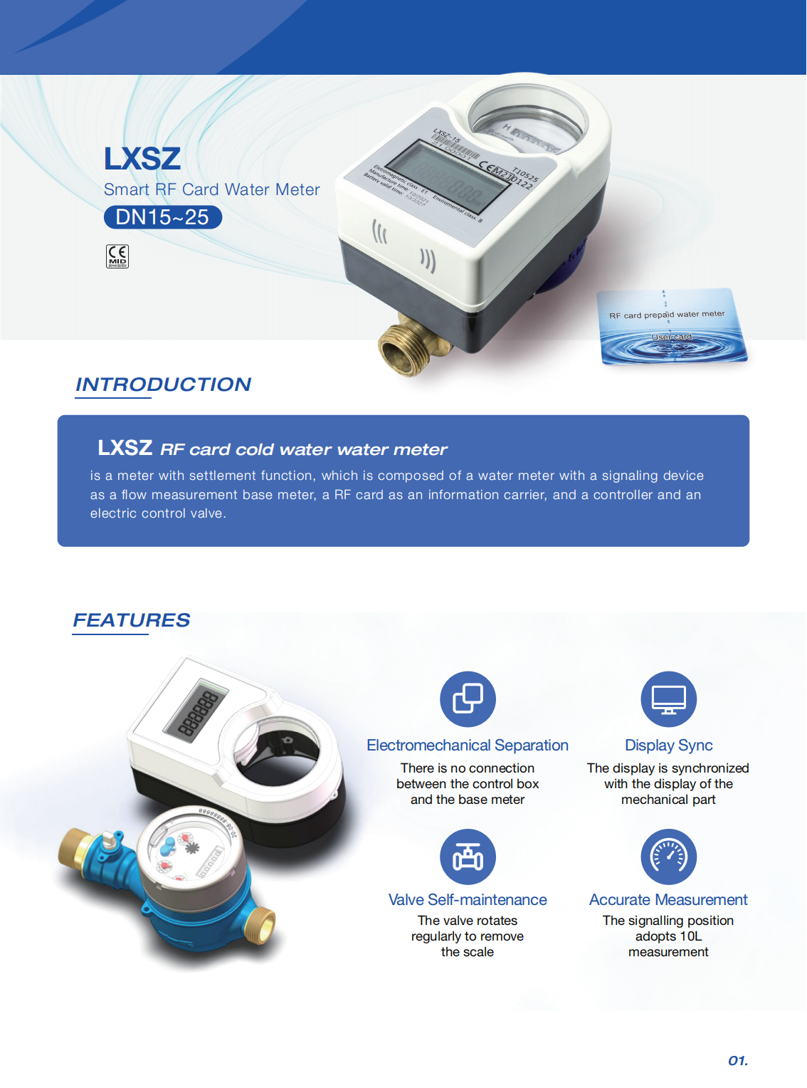 wholesale Smart RF Card Water Meter