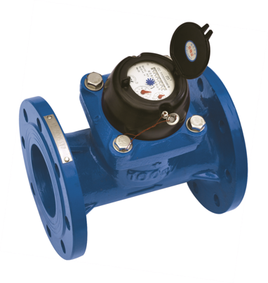 Horizontal helical dry-type detachable water meter