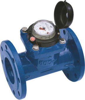 Horizontal helical dry-type detachable water meter